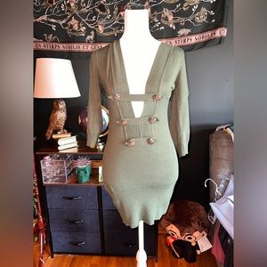 Venus Olive Sweater Dress
